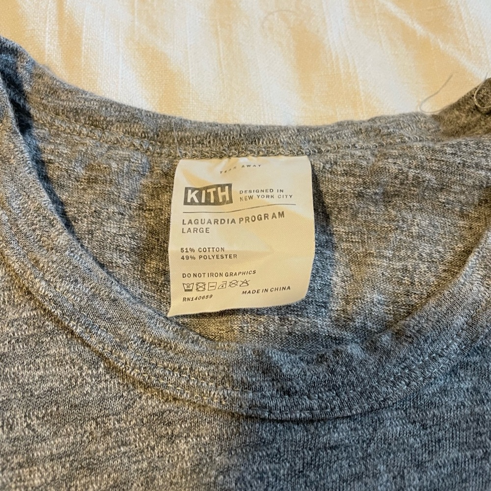 Kith LaGuardia Program Heather Gray Long Sleeve Tee - Picture 2 of 2